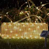 Strings 7-32M Outdoor Solar Rope String Lights 8 Modes LED Copper Wire Fairy Light Waterproof Tube Lamp For Garden Wedding Patio Decor