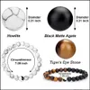 Beaded Yin Yang Beaded Bracelets Strands For Men Lucky Couple Bracelet Women Black White Onyx Stone Beads Psera Bangle Jewelry Drop D Dhsnr