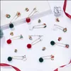 Pins Broschen Broschen Emaille Weihnachten Brosche Pins Pins Pelz Ball Schneemannbäume Brosche Revers Cor Set Fashion Schmuck Geschenk Drop Lieferung DH0ID