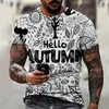 Camisetas masculinas Camisas frias casuais casuais 3D pintadas de desenho animado impressão de camiseta solta moda Harajuku Grandes tops de rua de verão tipo