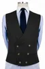 Costumes pour hommes Blazers Custom Made Bleu Gilet à double boutonnage avec revers châle Slim fit Beige Marié Homme Mariage Plage Gilet Sans Manches Manteau 221119