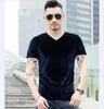 Camicie casual da uomo M-7XL Plus Size Velluto da uomo Stile coreano Uomo Streetwear Hip Hop Manica corta Camicetta di velluto Grandi Bluse Vino nero