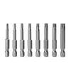 Ensembles d'outils à main professionnels de haute qualité 8 pièces/ensemble 1/4 pouces 50 mm T8-T40 Kit de tournevis électrique Torx magnétique accessoires