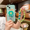 Fashion women phone cases iPhone 14 13 12 11 pro max 8 7 6s x xs xr Rainbow Flower bracelet Silicone lens protection