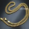 316L GOLD GOLD FESTELS Stains Cupan Curb Curb Necklace N325223P