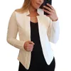 Damenanzüge Blazer Herbstmode Frauen Einfarbig Langarm Stehkragen Slims Fit Blazer Mantel Kleidung 221119