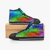 shoesCanvas Custom Drees Men Shoes Sneakers Women Fashion Black Orange Mid Cut Breathable Outdoor Walking Color42963287