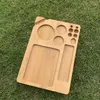 New Smoking Tobacco Bamboo Rolling Tray 228 x 158mm Stash Board Holds Cigarettes Blunts Herb Grinder Metal Pipe