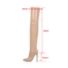 Bottes Sexy Stiletto Talons Hauts Sur Le Genou Femmes Stretch Cuisse Dames Printemps Automne Chaussures Longues Cuissardes 221119