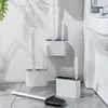 Szczotka toaletowa TPR z tpotem z zestawem uchwytu silikonowe włosie do czyszczenia łazienki 211023