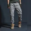 Calça masculina macacão masculino Multi Pocket Khaki Slim Tactical Troushers Casual Militar Uniform Men Falswarwar