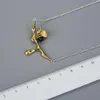 18K gouden bij en druipende honing hanger ketting echt 925 sterling zilver handgemaakte designer fijne sieraden voor dames315T7224223