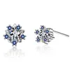 스터드 Utimtree Crystal Earrings 웨딩 패션 파란색 CZ 지르콘 스타 귀걸이 여자 파티 생일 스터드 190N