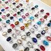 Vintage Big Gem Lady Fashion Band Rings Exaggerated Rhinestone Ring Mix Different Style And Size #16-#19