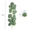 Flores decorativas 50cm Artificial Eucalyptus Garland Garland deixa videiras de videiras Faux Plants for Wedding Bridal Chouser Party Home Decoration