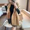 Designer Luxury Scarf Cashmere Thick Shawl Women Long Winter Wram Pashmina Wraps Hijab with Tassel Bufanda Foulard 2022 aimei shopping