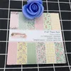 Geschenkpapier, 12 Seiten mit 6 Blumen, englische Buchstaben, Forever-Serie, handgefertigt, Papierschnitt, kreatives DIY-Sammelalbum