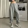 Kadın Pantolon Capris Siyah Jogging Sweatpants Bol Spor Gri Jogger Yüksek Bel Teri Sıradan Kadın Pantolon 221118