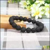 Beaded Wholesale 10Pcs/Lot Mix Colors 10Mm Natural Stone Bracelet Men Beaded For Women Best Friend Gift Him Drop Delivery 2021 Jewel Dhvav