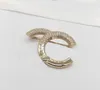 Broche de dije de diseño simple de calidad de lujo 2022 con diamante en baño de oro de 18k con sello de caja PS4413A