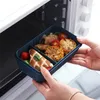 Servis upps￤ttningar Lunch Box Bento f￶r skolbarn Kontor Arbetare 2 Nurr￤ten Microwae Uppv￤rmningsbeh￥llarlagring med sked Chopstick