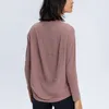 L_010 Back In Action Long Sleeve Shirt Yoga Tops Relaxed Fit Sweatshirts T-Shirts Casual Shirts