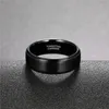 Обручальные кольца Tigrade 6/8 мм вольфрамовый карбид кольцо мужчины Черная модная мода мужская винтажная обручальная группа для пары унисекс 221119