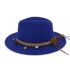 Berets 5pc Fedoras Bulk Frauen f￼hlten Fedora Hut weibliche Krempe Cap Lady formelle Top -H￼te Frau Panama Jazz Caps Gro￟handel