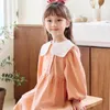 Mädchenkleider BEBEZOO Mädchen Herbstkleid Puffärmel Peter Pan Kragen Plaid Niedlich Für 3 8 Jahre Kinder Mädchen Kleidung 221118