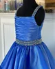 Metallic Little Girl Contract Dress 2023 Crystal Ballgown Dzieci dzieci urodziny formalny suknia imprezowa niemowlę maluch nastolatek preteen młody młodszy miss gala fioletowy niebieski