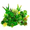 Flores decorativas Mini plantas falsas verdes de suculentas artificiais para DIY Decoração de jardim de jardim de casamento Flor Wall Arrangement Acessórios