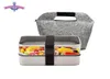 1200ml Bento Öğle Yemeği Kutusu Gıda Depolama Konteyneri 2 Katman Mikrodalga Sızdırmaz Taşınabilir Bento Box Piknik Seti Çanta Hediyesi T2007