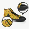 Tênis Sapatos sapatos casuais Lona Personalizada Masculino Feminino Moda Preto Laranja Corte Médio Respirável Casual Esportes Ao Ar Livre Caminhada Jogging Cor60494625