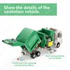 Buildmoc hightech yeşil beyaz araba çöp kamyon şehir temizleyici diy oyuncak yapı taşları doğum günü hediye modeli seti y113039p3917737