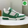 2023 Top mens casual shoes Embossed Trainer Sneaker black green yellow denim sky blue triple white pink grey red denim luxury men women designer sneakers