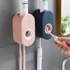 Ensemble d'accessoires de bain Accessoires de salle de bain Distributeur automatique de dentifrice Presser le porte-brosse à dents mural sans presse-fruits