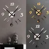 Horloges murales Horloge DIY Combinaison Miroir Acrylique Matériau Cristal Autocollant Décor À La Maison Salon Décoration