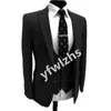 Anpassa Tuxedo One Button Handsome Peak Lapel Groom Tuxedos Men Suits Wedding/Prom/Dinner Man Blazer Jacket Pants Tie Vest W1212