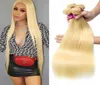 Lucky Queen br￩silien Hair Blonde Bundles Weave 134 PC Blonde Full 613 Color Remy 100 Extensions de cheveux humains 1030 Inch6303119