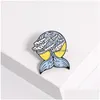 Pins Brooches Fantasy Ocean Enamel Pin Mermaid Tail Whale Brooch Pins Funny Alloy Brooches For Girls Gift Jewelry Badge Bag Sea Wav Dhfph