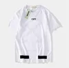 Designer Mens Fashion Offs Classic T Shirts Brand Katoen Luxe Korte mouwen T-achterste kleefstip Arrow T-shirts Dames Black Tops Shirt XP94