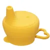 Koppar rätter redskap för matkvalitet silikon baby matning mugg lock mode spädbarn drickware sippy koppar för småbarn barn med halm kopp 221119