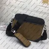 M69443 TRIO MESSENGER uomo Eclipse 3 set canvas designer borsa a tracolla originale in pelle di vitello con tracolla