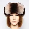 Berets Winter Women Natural Rex Fur Bomber Hat теплый густой жирная овчина Ushanka Hats подлинные кепки