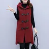 Kvinnors västar Autumn Women Warm Fleece Coat Jacket Kvinnlig lamm ärmlös förtjockad lapel ytterkläder huva maistcoat g59