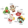 Pins Brooches Christmas Style Brooches Set 5Pcs Resin Pins Santa Claus Elk Socks Garland Red Fruit Cartoon Jewelry Xmas Gift For Bo Dhosj