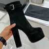 Boots Designer Women Fashion Round Toe Woman Short Boot Runway Outfit