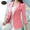 Abiti da donna Blazer Big Size 5XL Blazer da donna Office Ladies Outwear elegante Manica lunga Abbigliamento da lavoro Elegante femminile Abito rosa Moda africana autunnale 221119