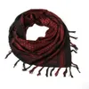 Scarves 100 Cotton Scarf Men Military Shemagh Tactical Desert Keffiyeh Head Neck Arab Wraps with Tassel Square Outdoor Shawl 221119