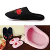 Women Slippers Floor Shoes Home Shoes Men Slippers For Home Embroidery Rose Flower Indoor Soft Bottom Half Suit Cozy Couple